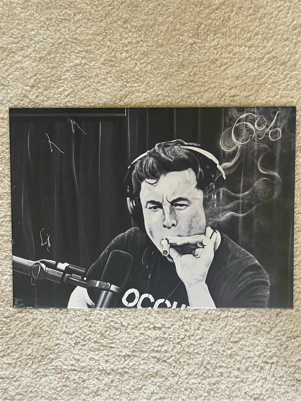 Displate Elon Musk Smoking Joint Metal Poster Art 🖼️
